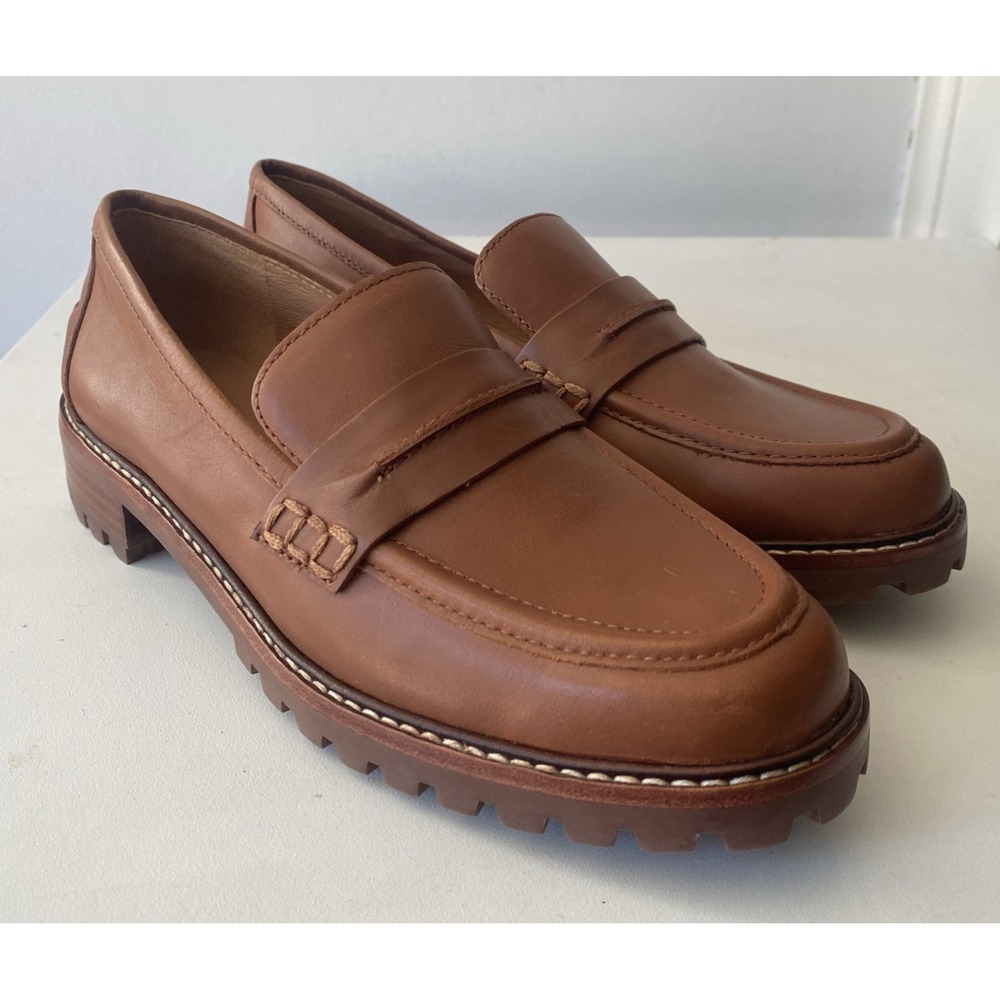 Madewell The Corinne Lugsole Loafer In Dried Maple Leather Women's Size 6.5